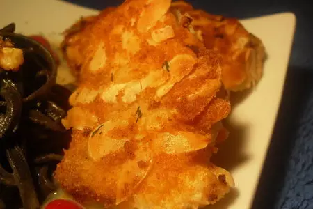 Жаренная акула + паста с чернилами сепии и грибной соус с брокколи на гарнир: шаг 4