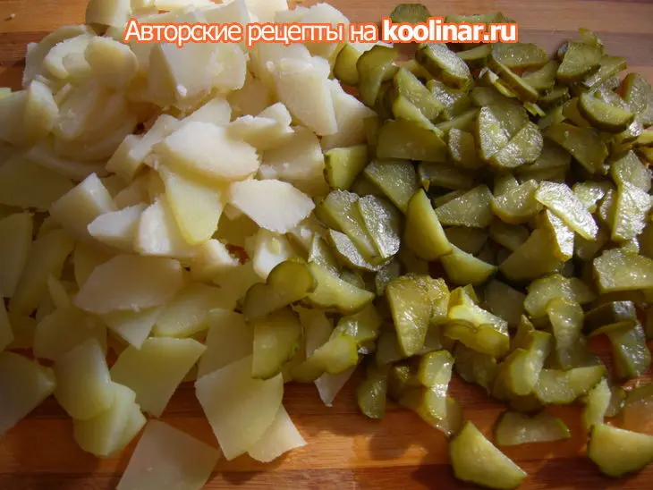 Салат с жареным мясом: шаг 4