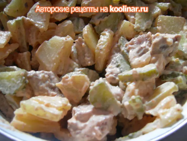 Салат с жареным мясом: шаг 5