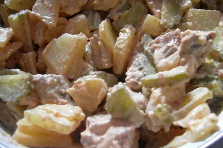 Салат с жареным мясом: шаг 5