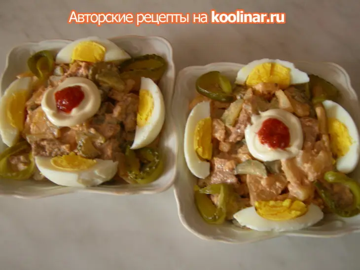 Салат с жареным мясом: шаг 6