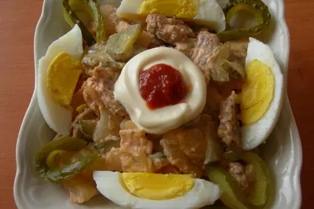 Салат с жареным мясом: шаг 7