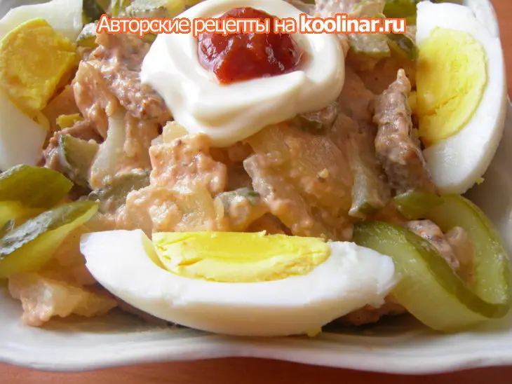Салат с жареным мясом: шаг 8