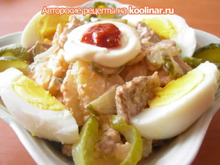 Салат с жареным мясом: шаг 9