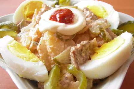 Салат с жареным мясом: шаг 9
