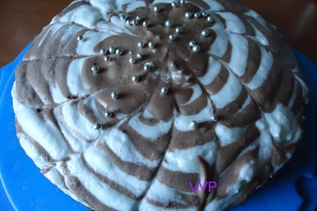 Торт-суфле зебра шоколадная: шаг 7