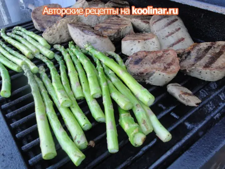 Языки на гриле со спаржей: шаг 5