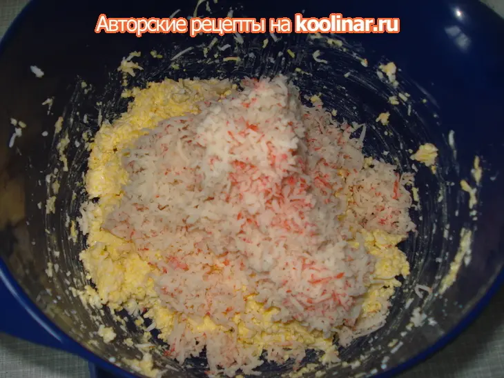 Закуска "рафаэлло": шаг 2