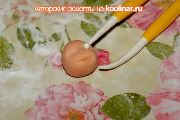 Торт "маша и медведь на рыбалке": шаг 2