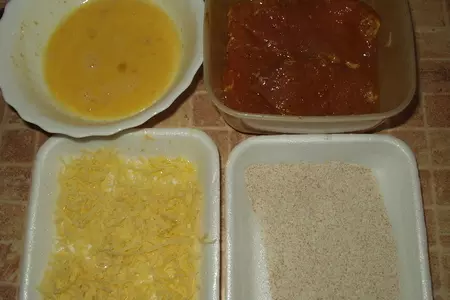Мясо в мандариновом маринаде и сырной панировке.ужин выходного дня.: шаг 1