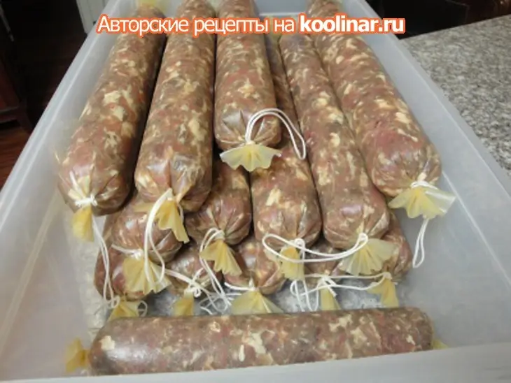 Краковская колбаса высшего сорта: шаг 5