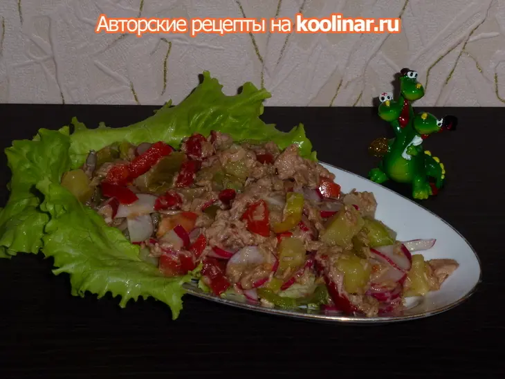 Салат с тунцом "дачный": шаг 7