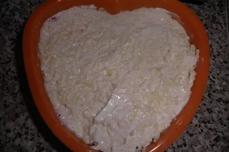 Салат "розовое сердце": шаг 3