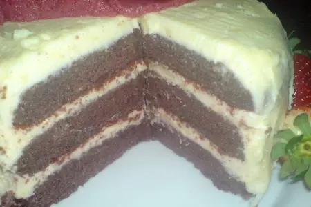 Торт red velvet cake. красный бархат. красный, как кровь и сладкий, как грех....: шаг 8