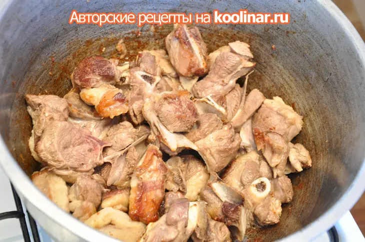 Баранина с айвой и белым вином: шаг 3