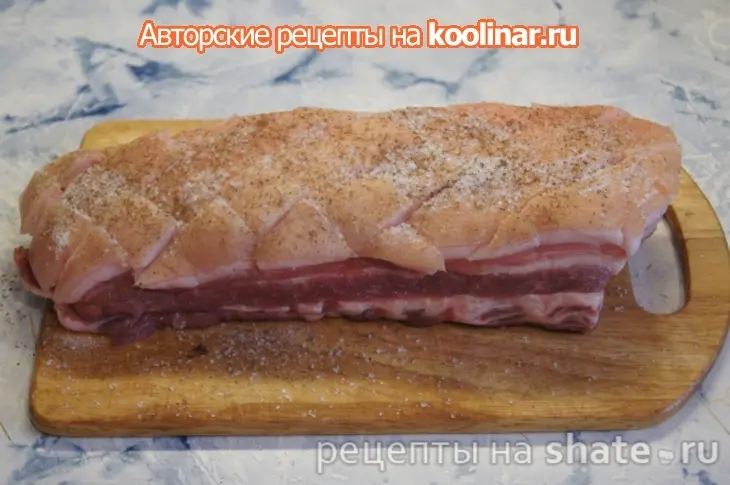 Грудинка свиная запеченная: шаг 1