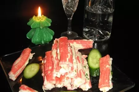 Крабовые палочки фаршированные креветками: шаг 6