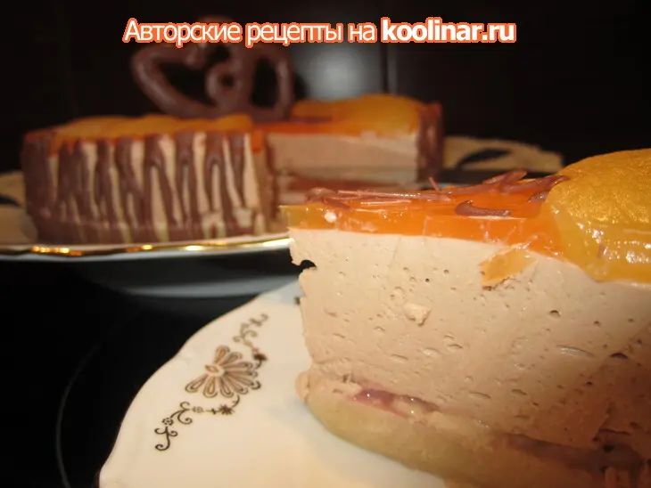 Торт шоколадный мусс с мандарином: шаг 2