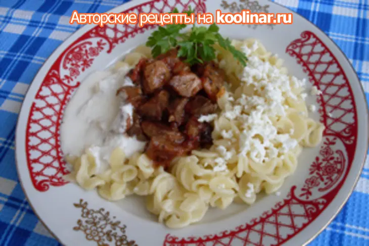 Паста с мясным соусом и моцареллой: шаг 4