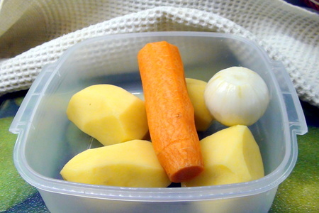 Картофельный суп-пюре с креветками.: шаг 1