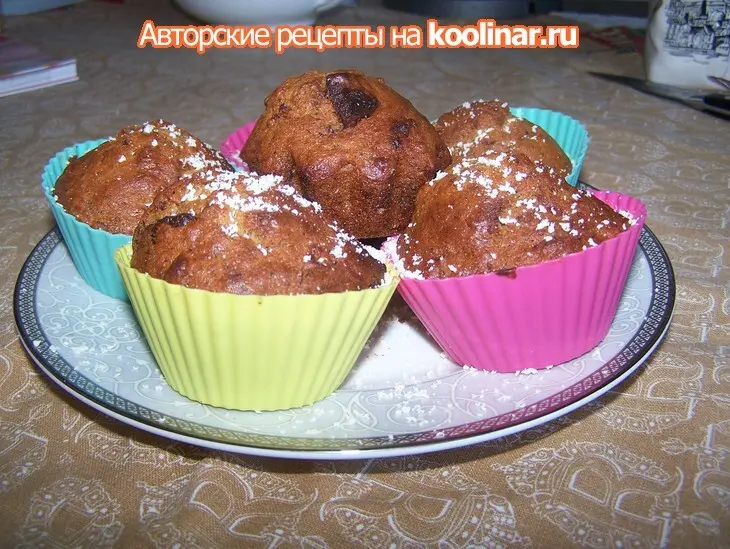 Банановые маффины с кусочками горького шоколада: шаг 10