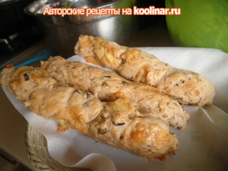 Хлеб с сыром и оливками  от мики шемо: шаг 2