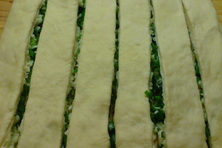 Турецкие витушки с сыром и зелёным луком: шаг 2