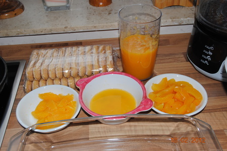 А-ля  "тирамису"  апельсиново-абрикосовое: шаг 1