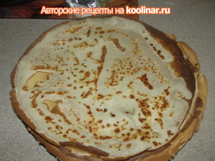 Блинчатый пирог с грибами к масленнице: шаг 4