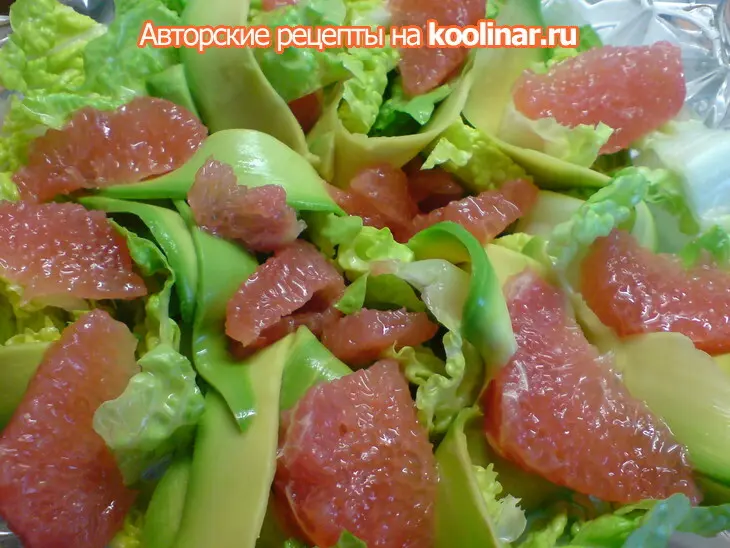 Салат из авокадо и грейпфрута под ореховым маслом: шаг 4