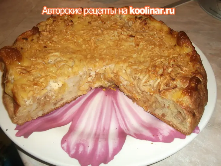 Яблочный пирог с персиками и арахисом: шаг 2
