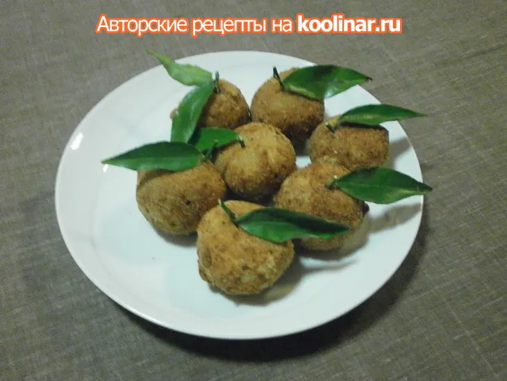 Гороховые котлеты "мандарины" с соусом - майонез из моркови: шаг 4