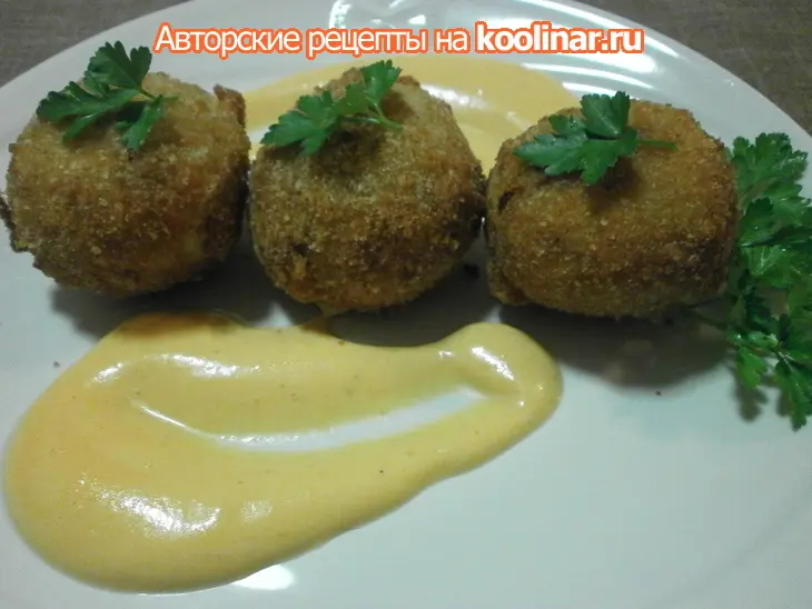 Гороховые котлеты "мандарины" с соусом - майонез из моркови: шаг 8