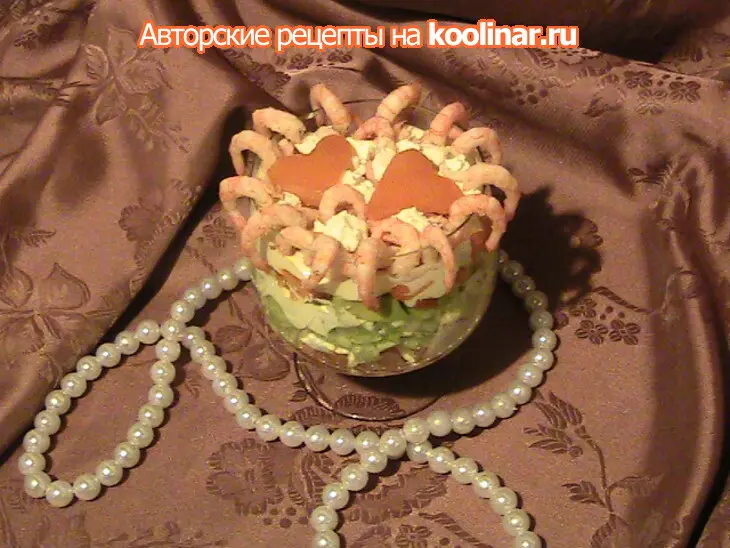 Веррин  с креветками ,авокадо и фетой: шаг 3