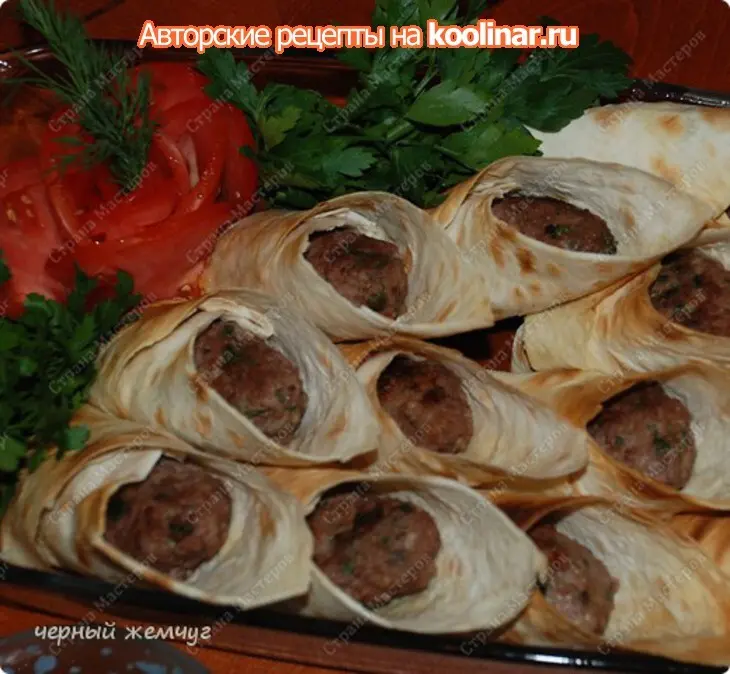 Мини-люля, запеченные в лаваше: шаг 8