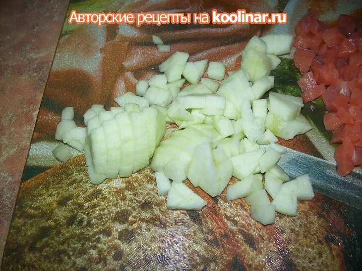 Спагетти с соусом из семги и яблока: шаг 8