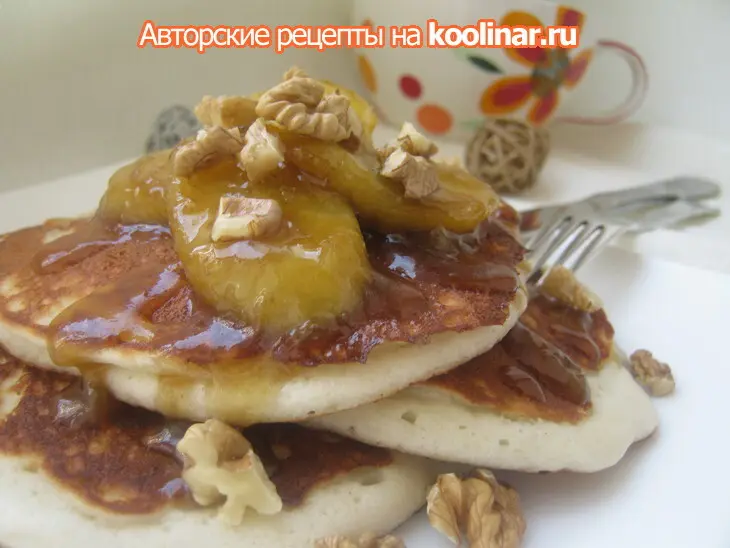 Оладьи с бананами  (banana pancakes).: шаг 8