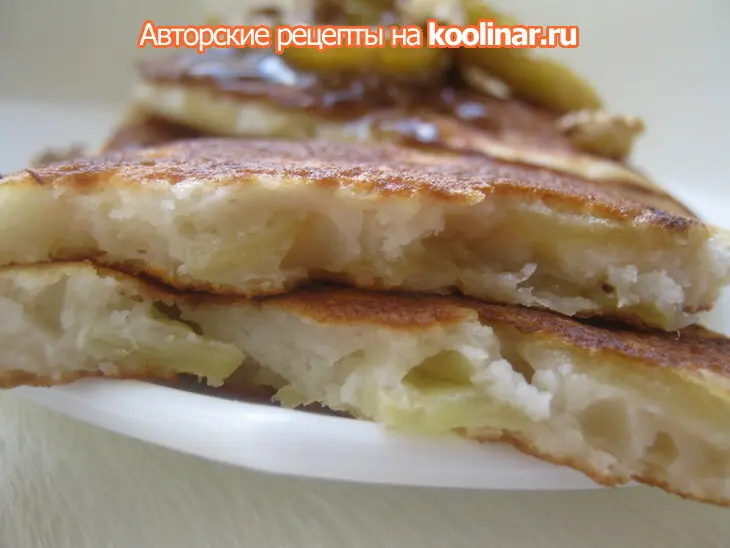 Оладьи с бананами  (banana pancakes).: шаг 9