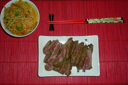 Говядина в японском стиле и рисовая лапша с овощами на гарнир: шаг 2