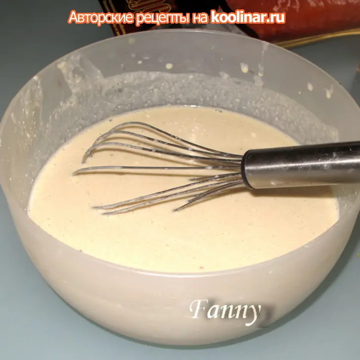 Гречневые блинчики с лососёвыми розочками: шаг 2