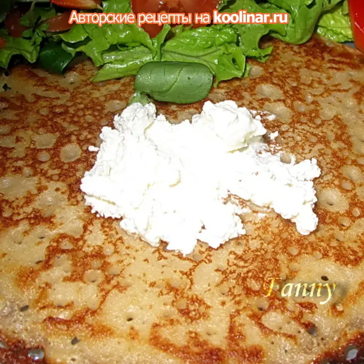 Гречневые блинчики с лососёвыми розочками: шаг 5