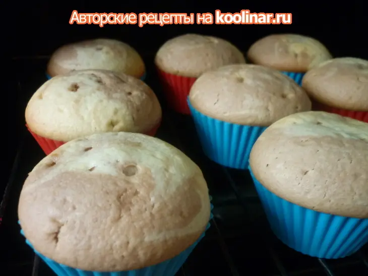 Кекс двухцветный: шаг 1