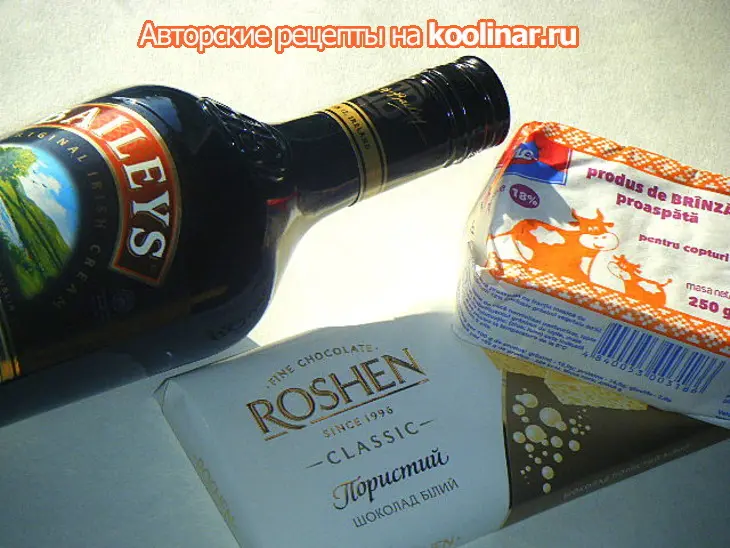 Нежный десерт с белым шоколадом и ликёром бейлиз: шаг 1