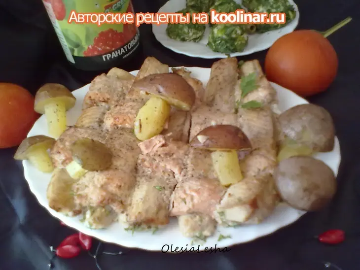 Картофельные грибы,ароматно-плетеная рыбка...+сырные шарики с сюрпризом))): шаг 14