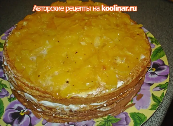 Блинный торт "касаточка": шаг 15