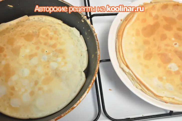Блинная лазанья со  шпинатом и творогом: шаг 3