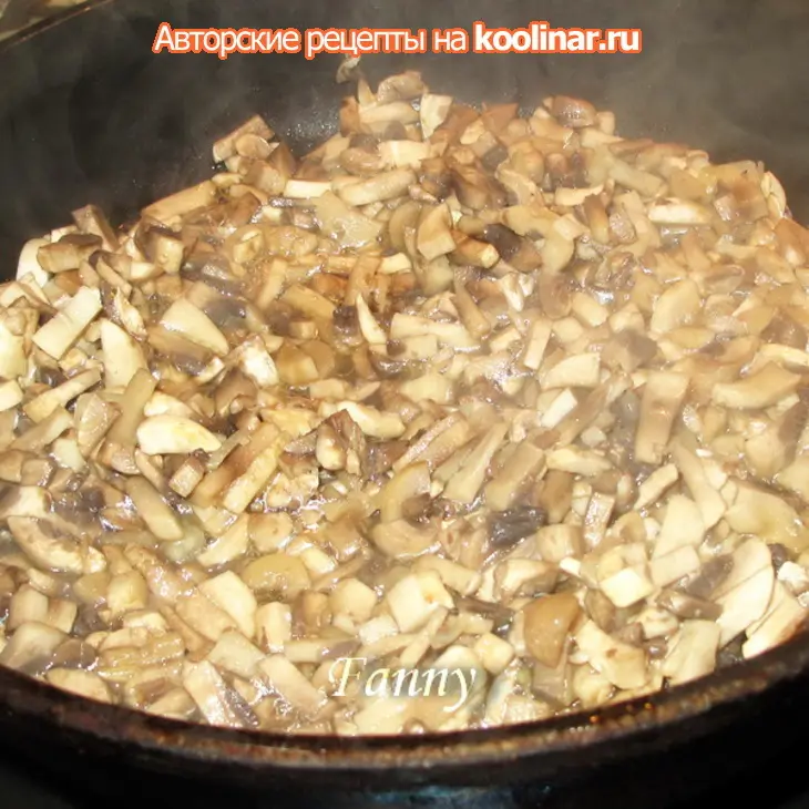 Блинчики с грибным жюльеном: шаг 3
