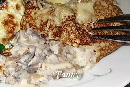 Блинчики с грибным жюльеном: шаг 9
