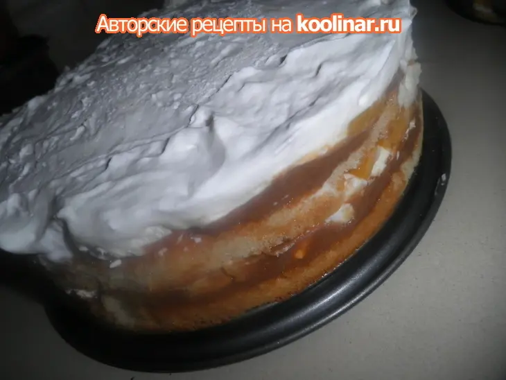 Postre chaja, аргентинский торт: шаг 4