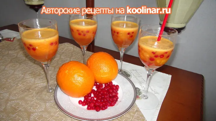 Желейный апельсиновый коктейль с красной смородиной: шаг 10